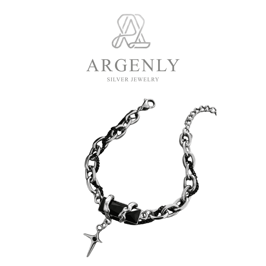 Vòng tay Black Saphire Argenly